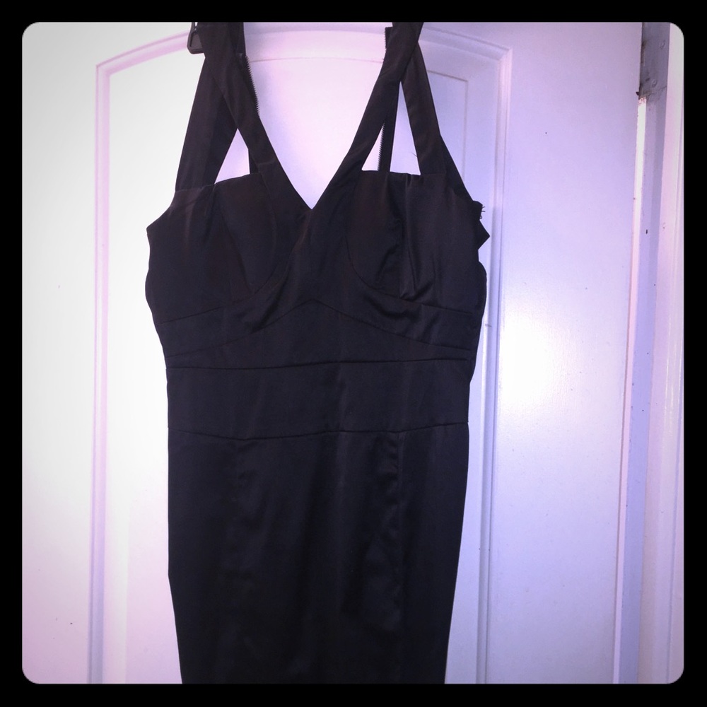 Black cut-out dress
